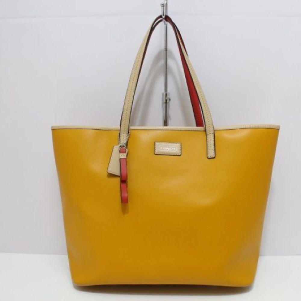 Coach yellow tote bag